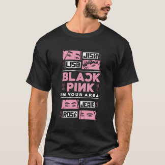 Zwart Roze In Uw Gebied K-Pop Koreaanse Pop K-Pop T-shirt