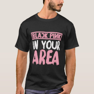 Zwart Roze In Uw Gebied K-Pop KPOP Korea Pop T-shirt