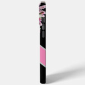 Zwart roze iPhone / iPad hoesje (Achterkant / Links)