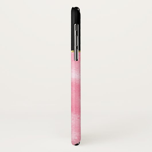 Zwart-roze keh Glitter Geometric Design Case-Mate iPhone Case (Achterkant/links)