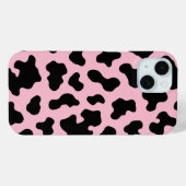 Zwart & Roze Koe Koeienhuid Print Case-Mate iPhone Case (Achterkant (horizontaal))