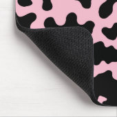 Zwart & Roze Koe Koeienhuid Print Muismat (Hoek)