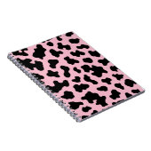 Zwart & Roze Koe Koeienhuid Print Notitieboek (Rechterzijde)