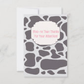 Zwart Roze Koe met Balloon baby shower uitnodiging (Achterkant)