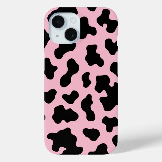 Zwart & Roze Koehuid Print Case-Mate iPhone Case (Achterkant)