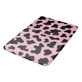 Zwart & Roze Koehuidprint Badmat (Gekanteld)