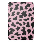 Zwart & Roze Koehuidprint Badmat (Voorkant Verticaal)