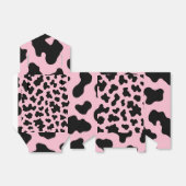 Zwart & Roze Koeienhuidprint  Bedankdoosjes (Uitgevouwen)