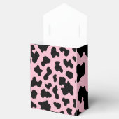 Zwart & Roze Koeienhuidprint  Bedankdoosjes (Geopend)