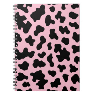 Zwart & Roze Koeienhuidprint Notitieboek