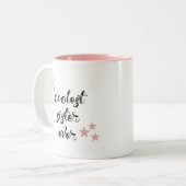 Zwart-roze koelste zuster ooit tweekleurige koffiemok (Voorkant links)