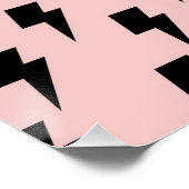 Zwart Roze Lightning Y2K Indie Bold Wall Decor Perfect Poster (Hoek)