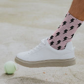 Zwart Roze Lightning Y2K Indie Sokken Vet Comfort