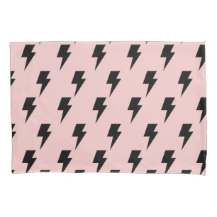 Zwart Roze Lightning Y2K Indie Trendy Beddengoed Kussensloop