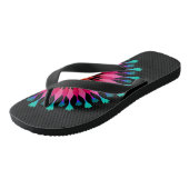 Zwart/roze Lotus Flower Teenslippers (Schuin)