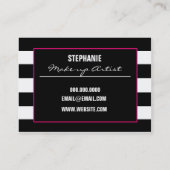 Zwart-roze Makeup Visitekaartje (Achterkant)