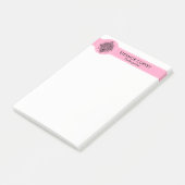 Zwart & Roze Mandala Ornament Post-it® Notes (Schuin)