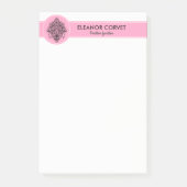 Zwart & Roze Mandala Ornament Post-it® Notes (Voorkant)