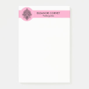 Zwart & Roze Mandala Ornament Post-it® Notes