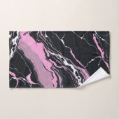 Zwart-roze marmer bad handdoek (Handdoek)