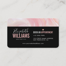 Zwart Roze Marmer Goud Beauty Esthetiek Trouw & Visitekaartje