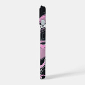 Zwart & Roze Marmer iPhone 15 Case (Linkerkant)