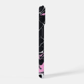 Zwart & Roze Marmer iPhone 15 Case (Rechterkant)