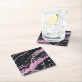 Zwart-roze marmer kartonnen onderzetters (Insitu)