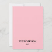 Zwart Roze Minimalistische Sneeuwvlok Happy Holida (Achterkant)