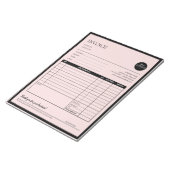 Zwart Roze Modern Zakelijk Offerte Factuur Formuli Notitieblok (Schuin)