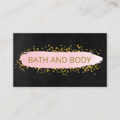 Zwart-roze, moderne handgemaakte spa-bath & body visitekaartje (Voorkant)