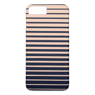 Zwart & Roze Monogram Strepen iPhone 8/7 Plus Hoesje