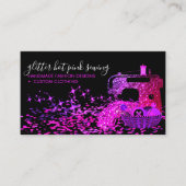 Zwart roze naaimachine voor tapijten visitekaartje (Voorkant)