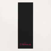 Zwart Roze Namaste Minimale Typografie Yogamat (Achterkant)