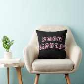 Zwart roze net getrouwd kussen (Stoel)