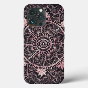 Zwart Roze Ogen Mandala Case-Mate iPhone Case