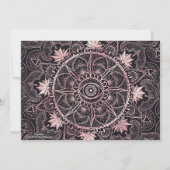 Zwart Roze Ogen Mandala Kaart (Achterkant)