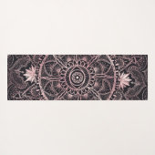 Zwart Roze Ogen Mandala Yogamat (Achterkant (horizontaal))