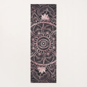 Zwart Roze Ogen Mandala Yogamat (Achterkant)