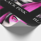 Zwart roze omlooppapier cadeaupapier (Hoek)