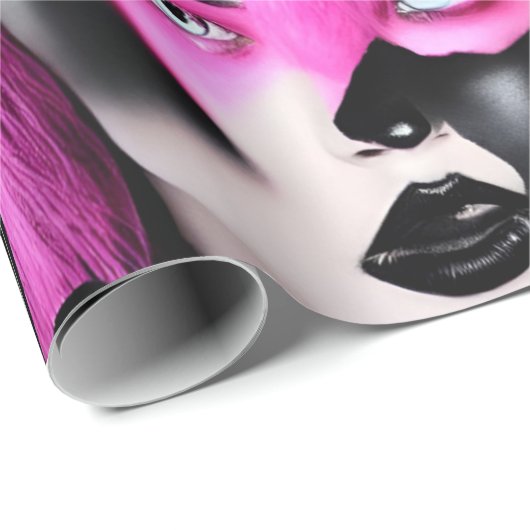 Zwart roze omlooppapier cadeaupapier (Rol Hoek)