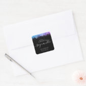 Zwart Roze Paars Glitter Soy Candle Label (Envelop)