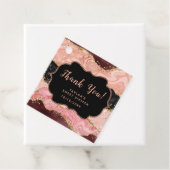 Zwart roze pailletten agaat zoet zestien dank u bedankjes labels (In situ)