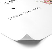 Zwart roze Parijs minimalistische gunsten neem er  Poster (Hoek)