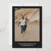 Zwart Roze Pijl Typografie Foto Opslaan De Datum Save The Date (Achterkant)