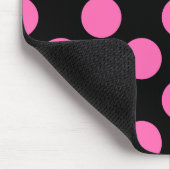 Zwart-roze pooldots muismat (Hoek)