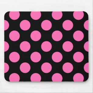 Zwart-roze pooldots muismat