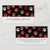 Zwart-roze puppy Dog schildert afdrukken | Dog Gro Visitekaartje (Voorkant / Achterkant)