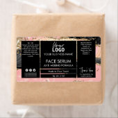 Zwart-roze raciumolie etiket (Insitu)