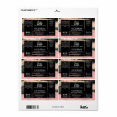 Zwart-roze raciumolie etiket (Full Sheet)